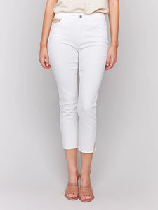 Charlie B - Pantalon - Blanc - C5613/615A